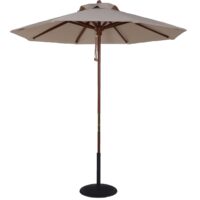 7.5 ft wood market umbrella