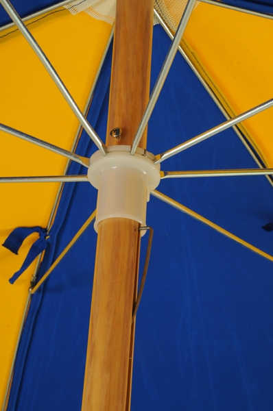Wood Beach Umbrella Steel Rib Cage