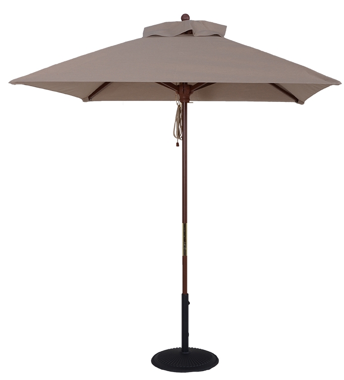 6 1 2 Ft Wood Market Square Umbrella, Wooden Market Umbrella